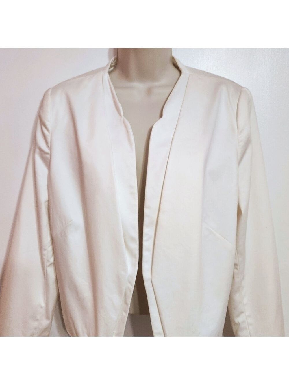Worthington White Blazer Jacket Open Front Long Sleeve Extra Large - Picture 2 of 11